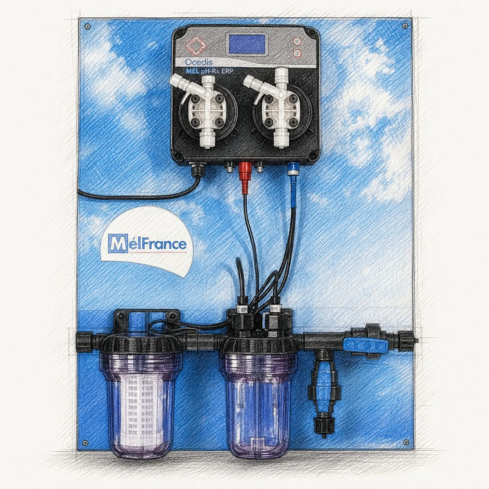 Ocedis MEL pH-Rx / ERP-serien (fristående doserpump med inbyggd regulator) - bild 1