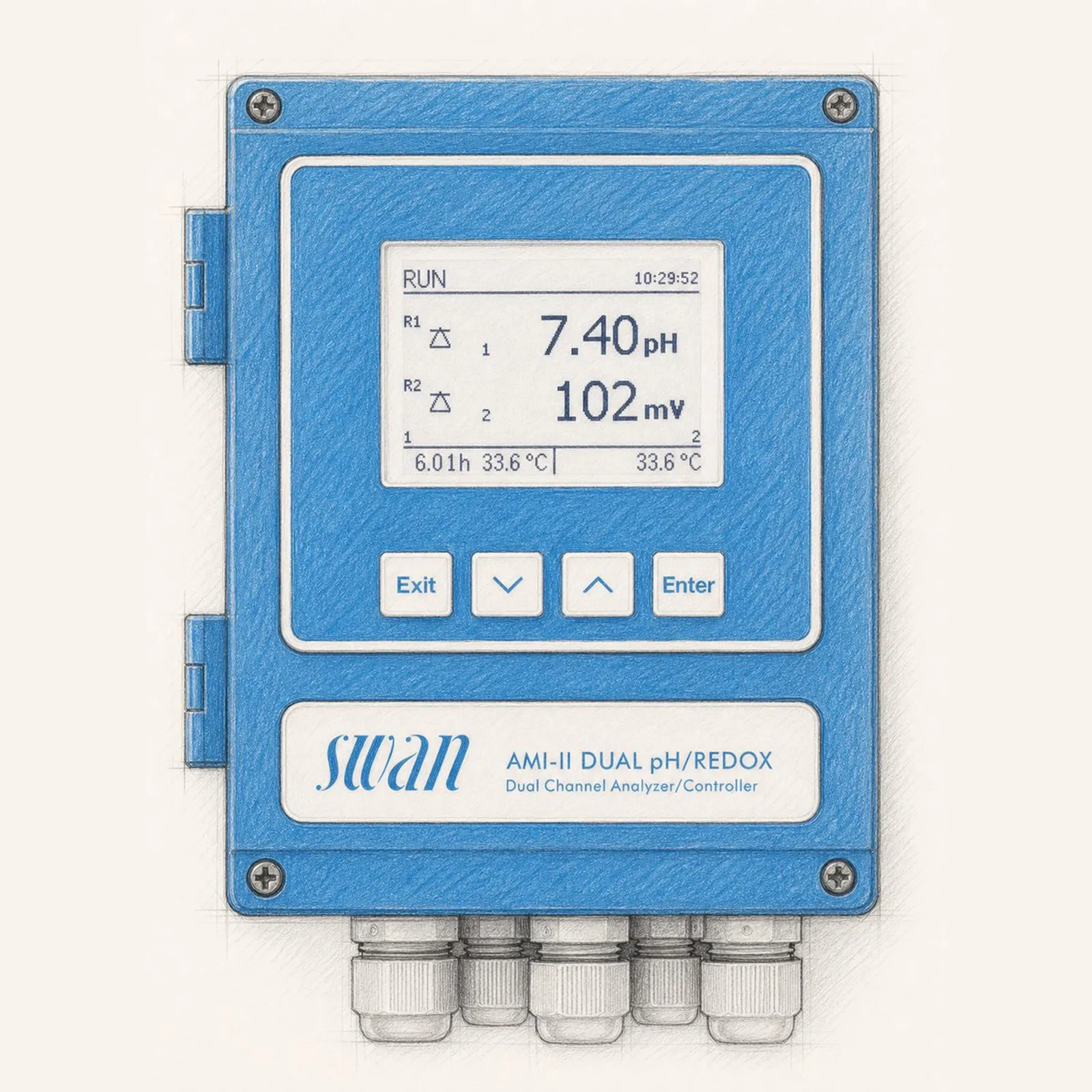 Swan Analytical Transmitter AMI-II Dual pH/Redox - bild 1