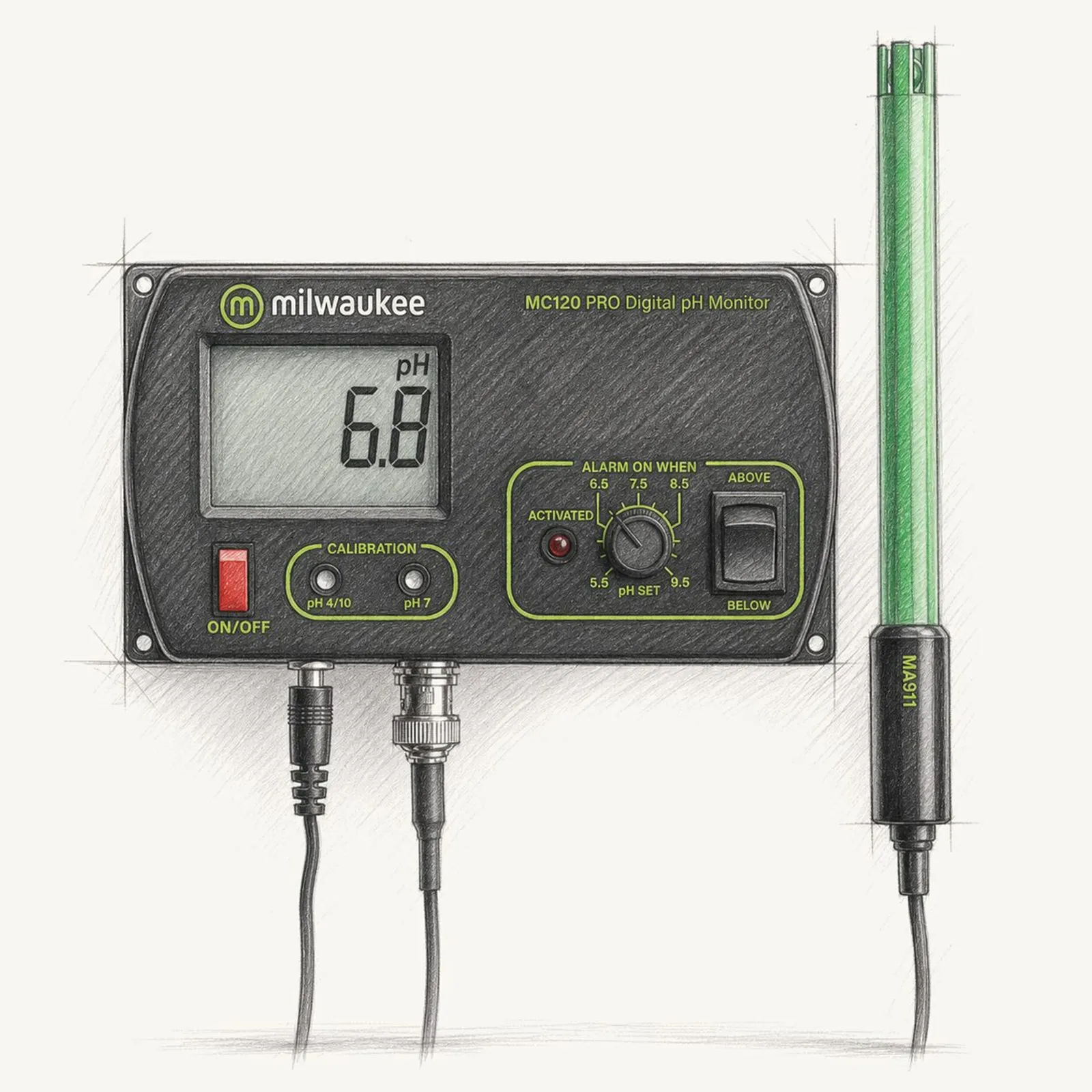 Milwaukee MC110 / MC120 / MC122 (PRO pH-monitor/styrning) - bild 1