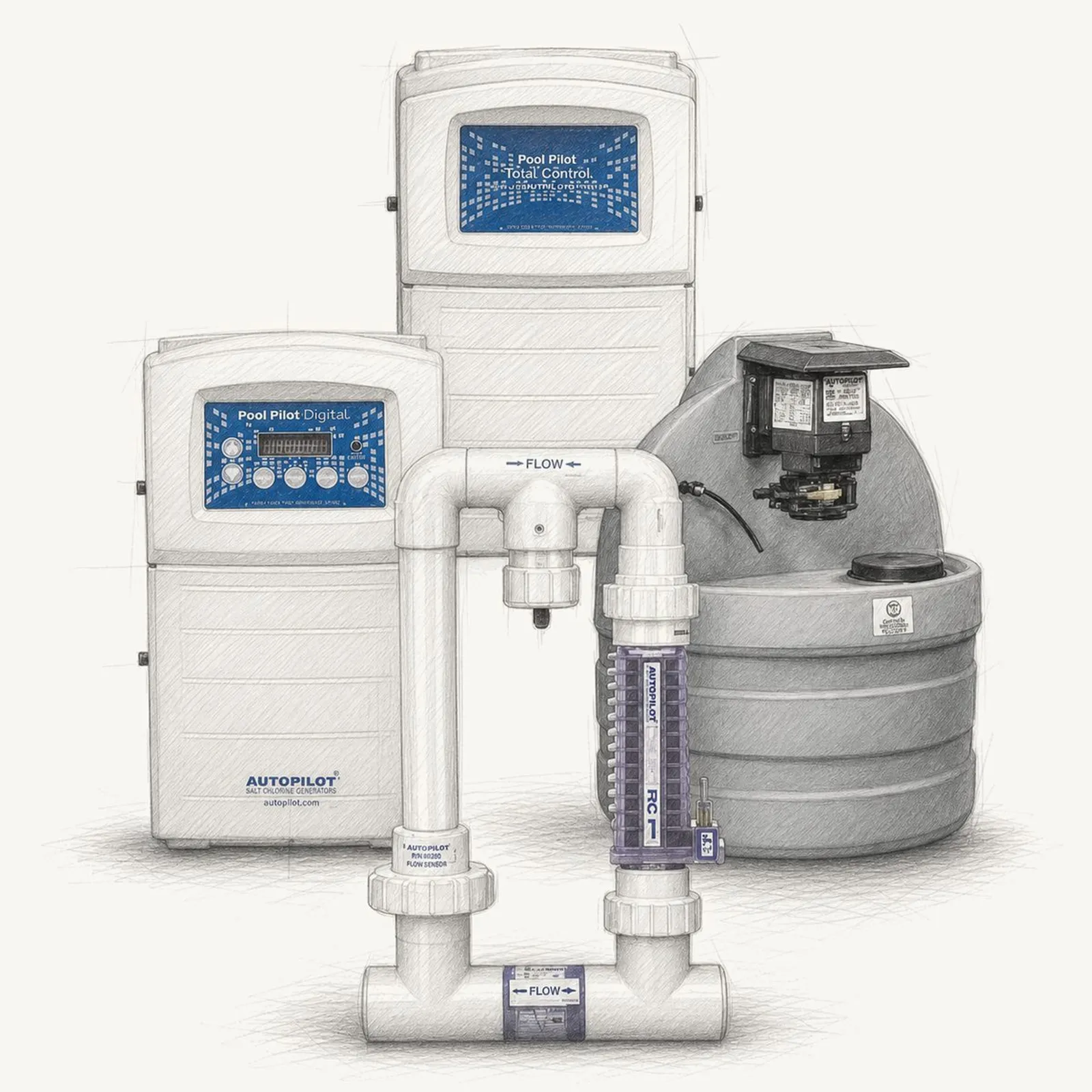 Autopilot Pool Pilot Total Control (kraver tillagget nr 75001 Pool Chemistry Controller) - bild 1