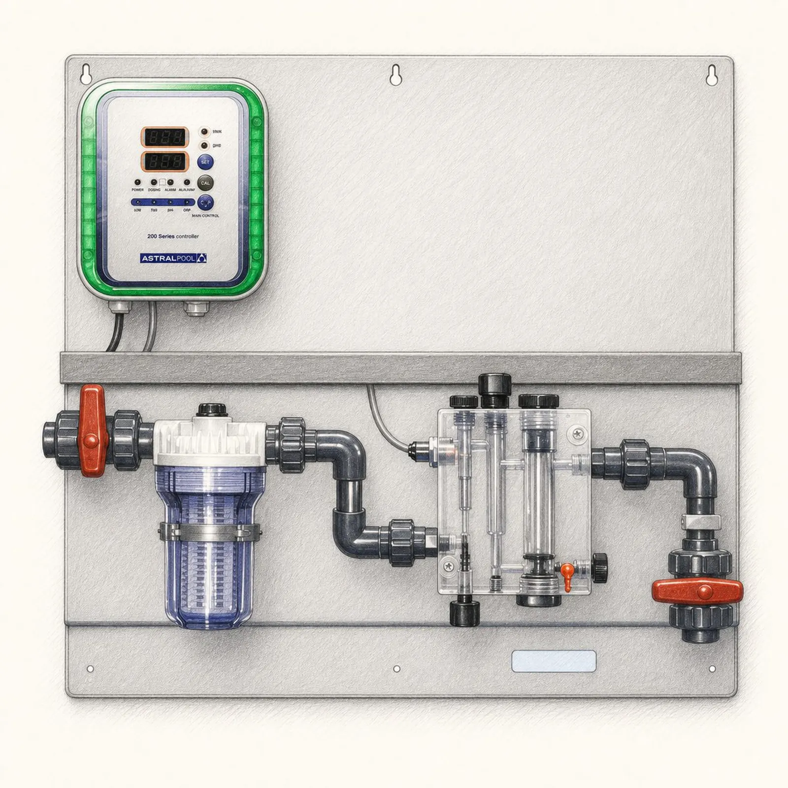 AstralPool AP PR-207 pH/Free Chlorine panel - bild 1