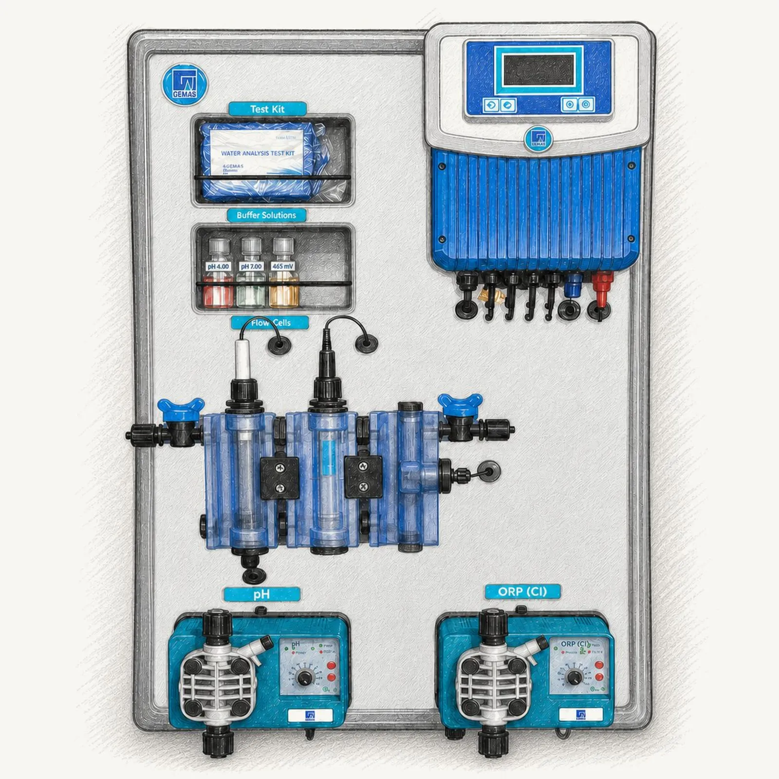 Gemas Gemaş pH and free chlorine controller - bild 1