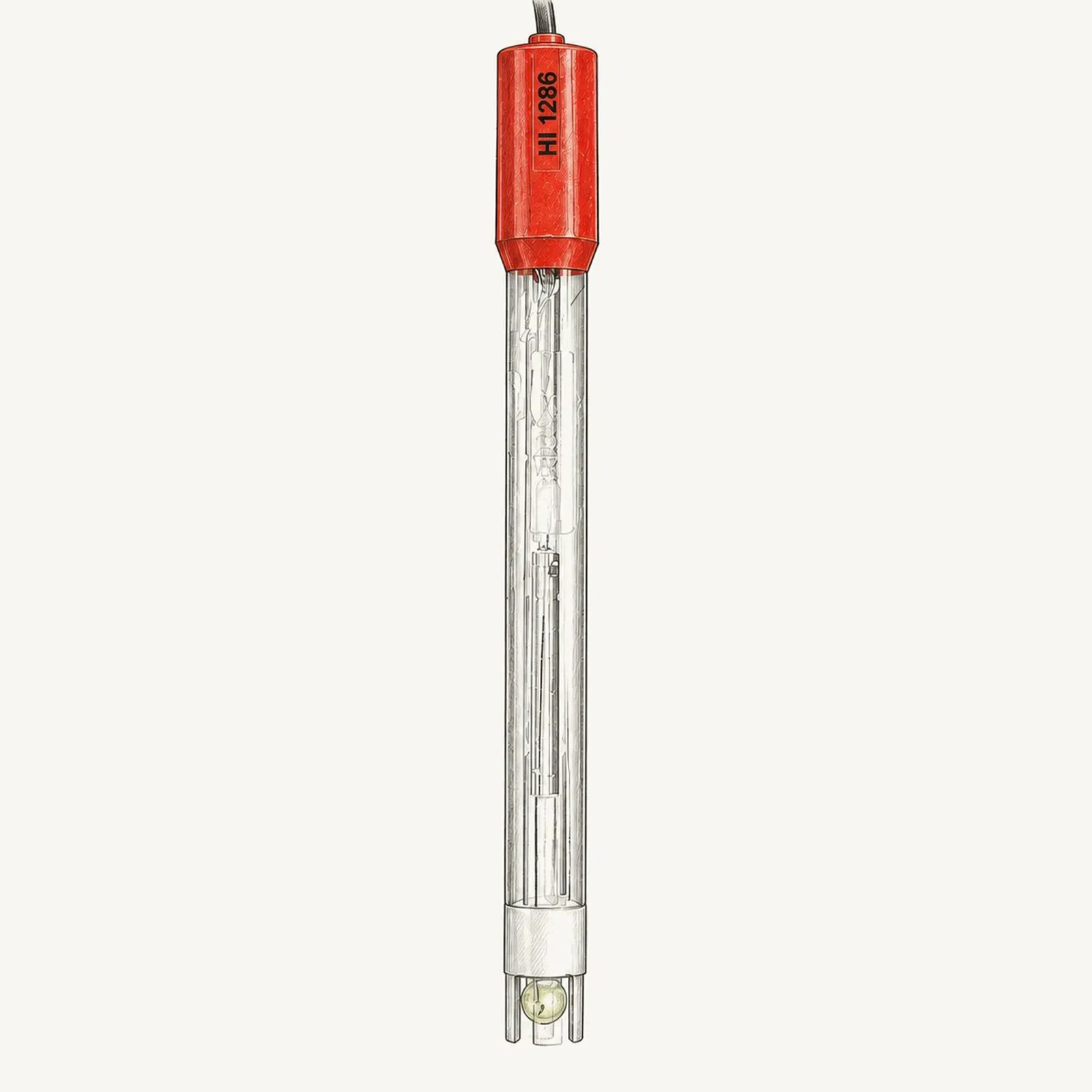 Hanna HI1286A / HI1286DGB (fristående process-pH-elektrod, BNC) - bild 1