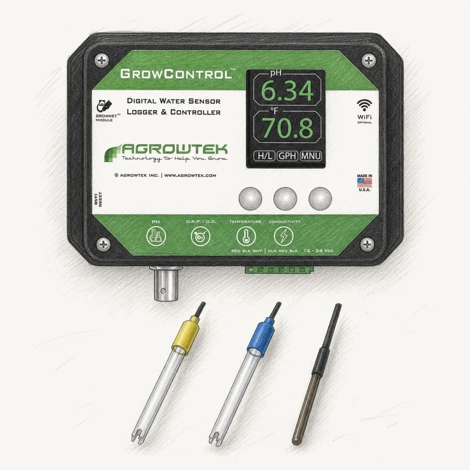 Agrowtek PHX / PHXM (GrowControl pH+ORP-transmitter) - bild 1